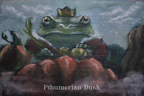 King Toad, acrylics and oil on board, 2024